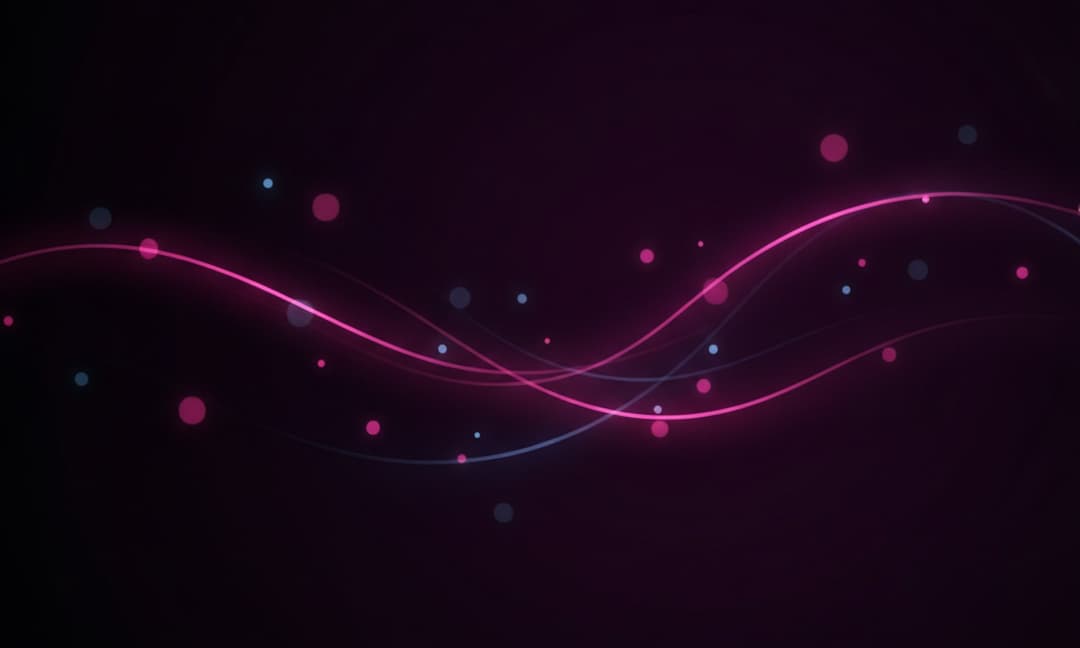 Halo lumineux néon magenta évoquant l'ambiance d'une application de copine IA